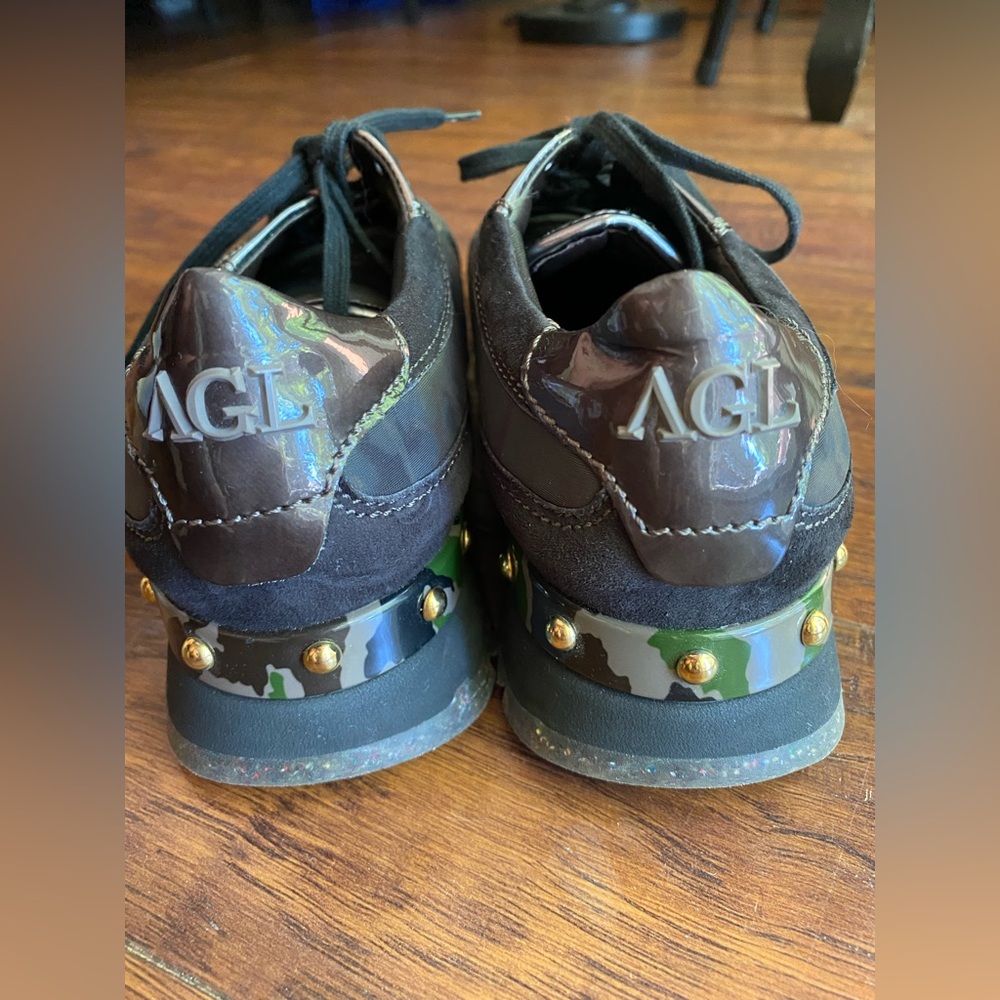 Camo sneakers agl sneakers dusty coal / smoke metallic trim  eu 38.5 us 8